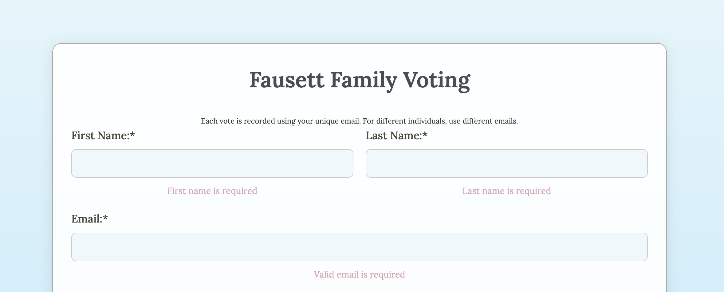 Vote: Fausett Fun